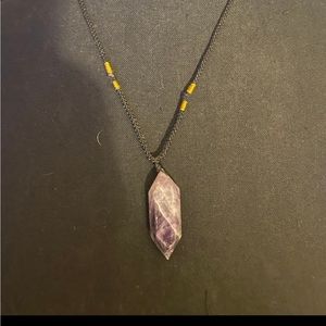 Pendulum Amethyst Necklace